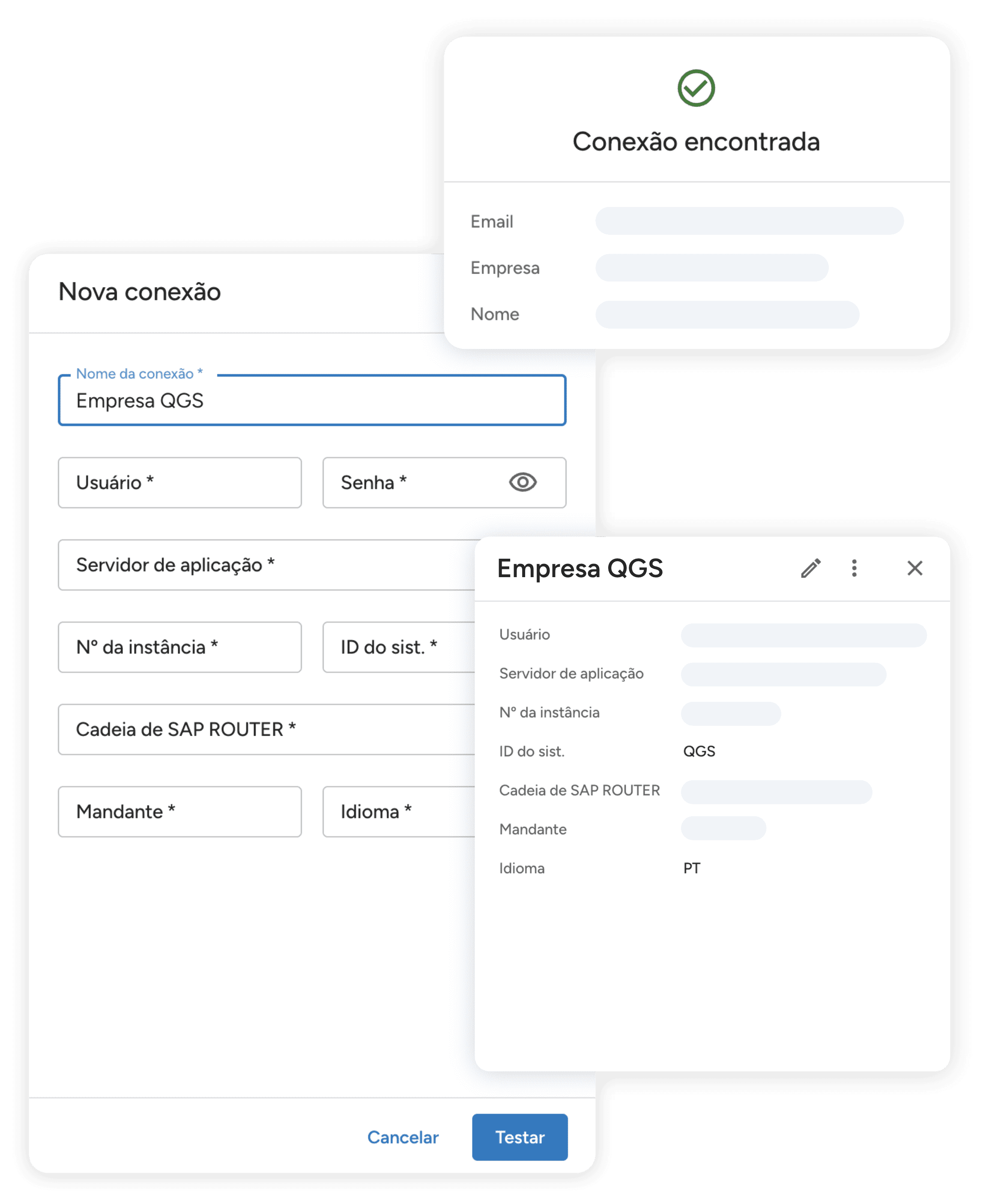 Imagem: Conexões personalizadas no Notepay - Integre dados do SAP para ambientes de teste e produção.